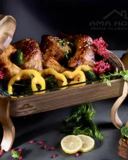 سوفله خوری چوبی سایز کوچک اماهوم (چوب گردو) Souffle /S