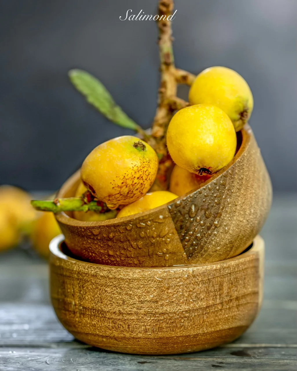 کاسه چوبی مدل گرد قطر 9cm اماهوم (چوب گردو) Rondel-B9